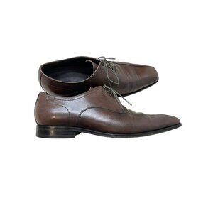 Hugo Boss Shoes Mens 9 Bicycle Toe Dress Oxford 50130961 Brown Leather Lace Up